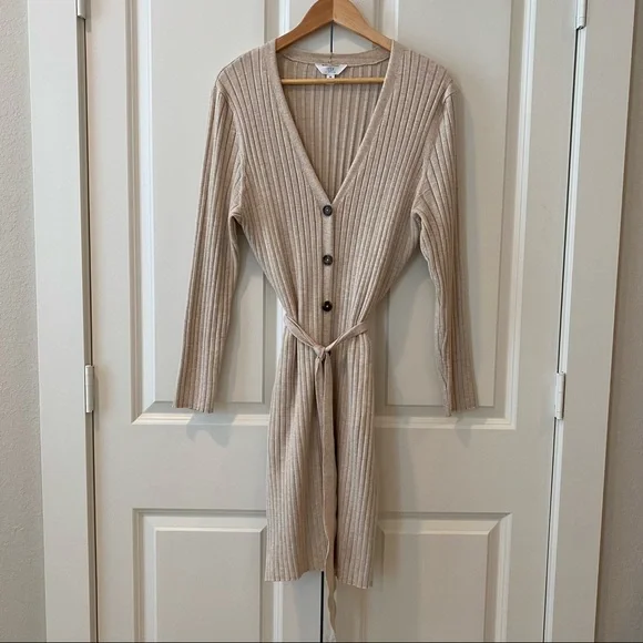 Beige Sweater Dress or Cardigan - Picture 2 of 7